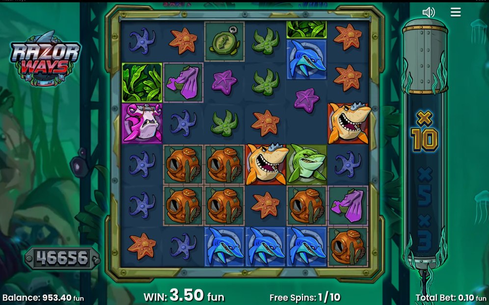 Free Spins i rutnätet med Total Multiplier aktiv