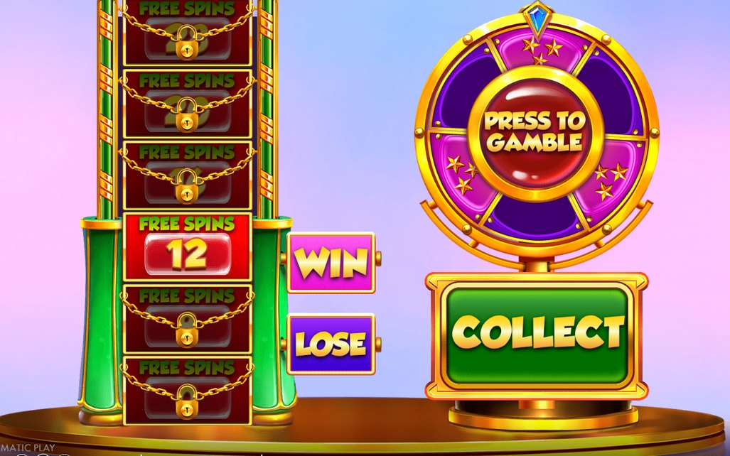 Gamble-valet innan free spins startar